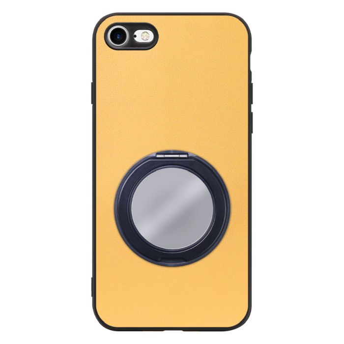 [ LOOF RING-SHELL (ミラー Ver.) ] iPhone 7 / 8 / SE (第2/3世代) iphone7 iphone8 iphonese se2 se3 スマホケース 背面 ケース カバー ミラー付きスマホリング スタンド 本革 レザー 落下防止  [ iPhone 7 / 8 / SE (第2/3世代) ]