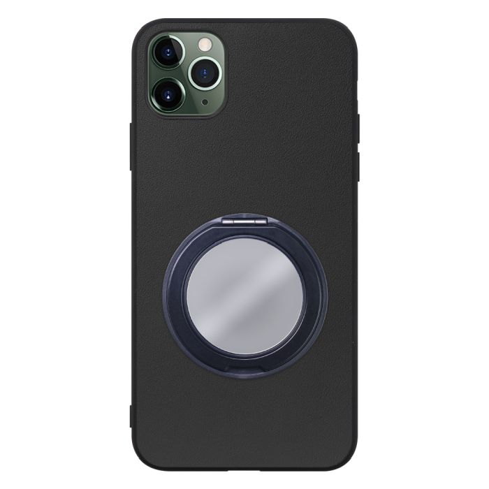 [ LOOF RING-SHELL (ミラー Ver.) ] iPhone 11 Pro Max iPhone11promax 11promax 11 promax スマホケース 背面 ケース カバー ミラー付きスマホリング スタンド 本革 レザー 落下防止  [ iPhone 11 Pro Max ]