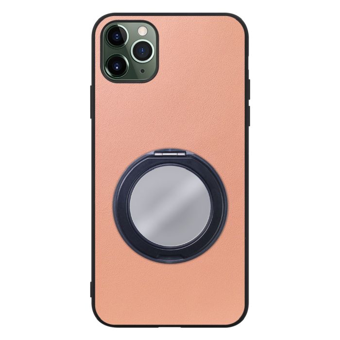 [ LOOF RING-SHELL (ミラー Ver.) ] iPhone 11 Pro Max iPhone11promax 11promax 11 promax スマホケース 背面 ケース カバー ミラー付きスマホリング スタンド 本革 レザー 落下防止  [ iPhone 11 Pro Max ]