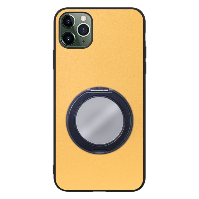 [ LOOF RING-SHELL (ミラー Ver.) ] iPhone 11 Pro Max iPhone11promax 11promax 11 promax スマホケース 背面 ケース カバー ミラー付きスマホリング スタンド 本革 レザー 落下防止  [ iPhone 11 Pro Max ]