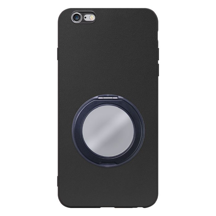 [ LOOF RING-SHELL (ミラー Ver.) ] iPhone 6 Plus / 6s Plus iphone6plus iphone6splus 6plus 6splus スマホケース 背面 ケース カバー ミラー付きスマホリング スタンド 本革 レザー 落下防止  [ iPhone 6 Plus / 6s Plus ]