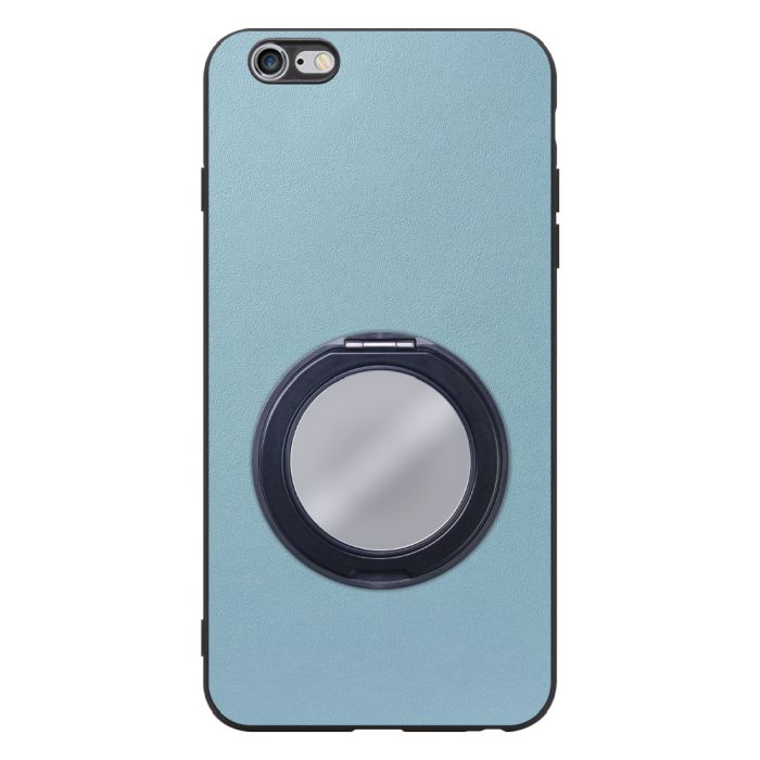 [ LOOF RING-SHELL (ミラー Ver.) ] iPhone 6 Plus / 6s Plus iphone6plus iphone6splus 6plus 6splus スマホケース 背面 ケース カバー ミラー付きスマホリング スタンド 本革 レザー 落下防止  [ iPhone 6 Plus / 6s Plus ]