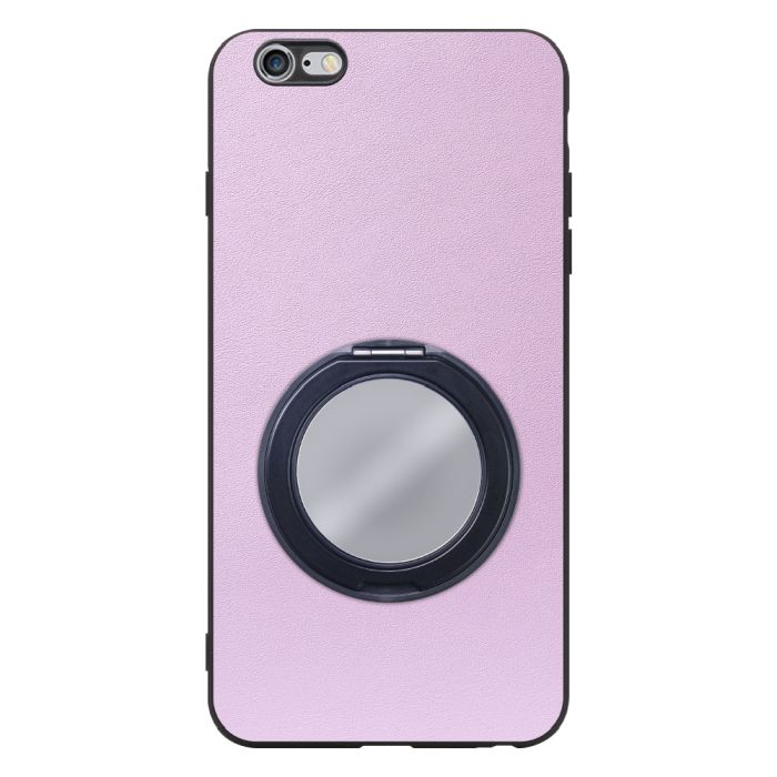 [ LOOF RING-SHELL (ミラー Ver.) ] iPhone 6 Plus / 6s Plus iphone6plus iphone6splus 6plus 6splus スマホケース 背面 ケース カバー ミラー付きスマホリング スタンド 本革 レザー 落下防止  [ iPhone 6 Plus / 6s Plus ]