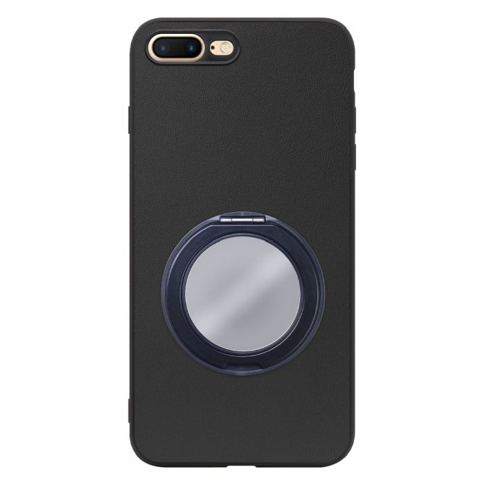 [ LOOF RING-SHELL (ミラー Ver.) ] iPhone 7 Plus / 8 Plus iphone7plus iphone8plus 7plus 8plus スマホケース 背面 ケース カバー ミラー付きスマホリング スタンド 本革 レザー 落下防止  [ iPhone 7 Plus / 8 Plus ]