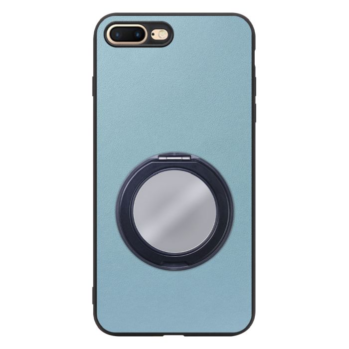 [ LOOF RING-SHELL (ミラー Ver.) ] iPhone 7 Plus / 8 Plus iphone7plus iphone8plus 7plus 8plus スマホケース 背面 ケース カバー ミラー付きスマホリング スタンド 本革 レザー 落下防止  [ iPhone 7 Plus / 8 Plus ]