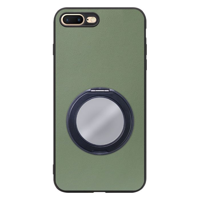 [ LOOF RING-SHELL (ミラー Ver.) ] iPhone 7 Plus / 8 Plus iphone7plus iphone8plus 7plus 8plus スマホケース 背面 ケース カバー ミラー付きスマホリング スタンド 本革 レザー 落下防止  [ iPhone 7 Plus / 8 Plus ]