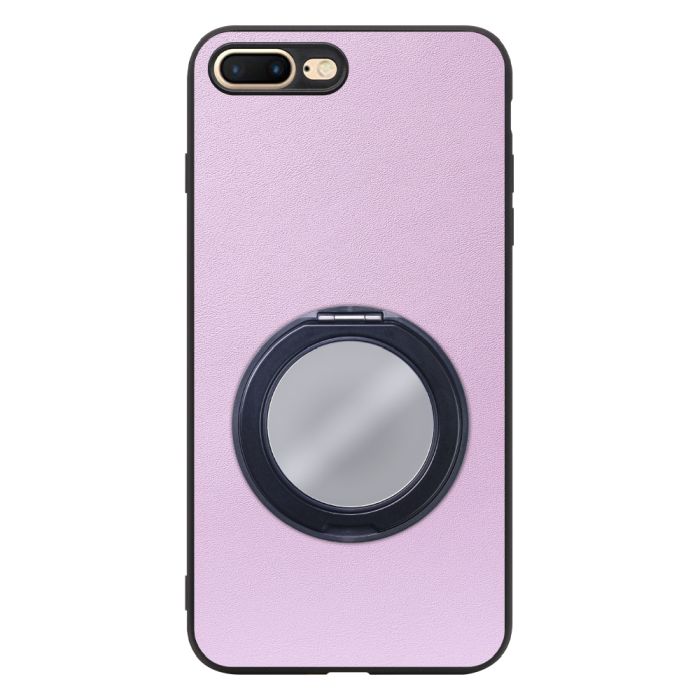 [ LOOF RING-SHELL (ミラー Ver.) ] iPhone 7 Plus / 8 Plus iphone7plus iphone8plus 7plus 8plus スマホケース 背面 ケース カバー ミラー付きスマホリング スタンド 本革 レザー 落下防止  [ iPhone 7 Plus / 8 Plus ]