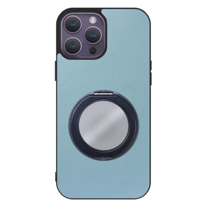 [ LOOF RING-SHELL (ミラー Ver.) ] iPhone 14 Pro Max iphone14promax 14promax プロマックス スマホケース 背面 ケース カバー ミラー付きスマホリング スタンド 本革 レザー 落下防止  [ iPhone 14 Pro Max ]