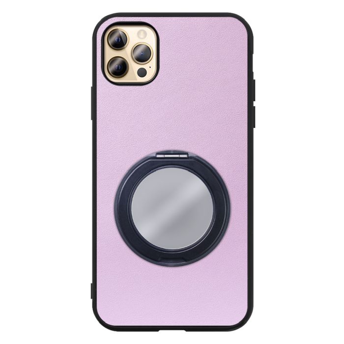 [ LOOF RING-SHELL (ミラー Ver.) ] iPhone 12 Pro Max iphone12promax 12promax 12プロマックス スマホケース 背面 ケース カバー ミラー付きスマホリング スタンド 本革 レザー 落下防止  [ iPhone 12 Pro Max ]