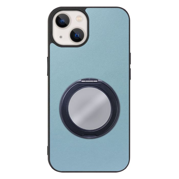 [ LOOF RING-SHELL (ミラー Ver.) ] iPhone 13 mini iphone13mini 13mini ミニ スマホケース 背面 ケース カバー ミラー付きスマホリング スタンド 本革 レザー 落下防止  [ iPhone 13 mini ]
