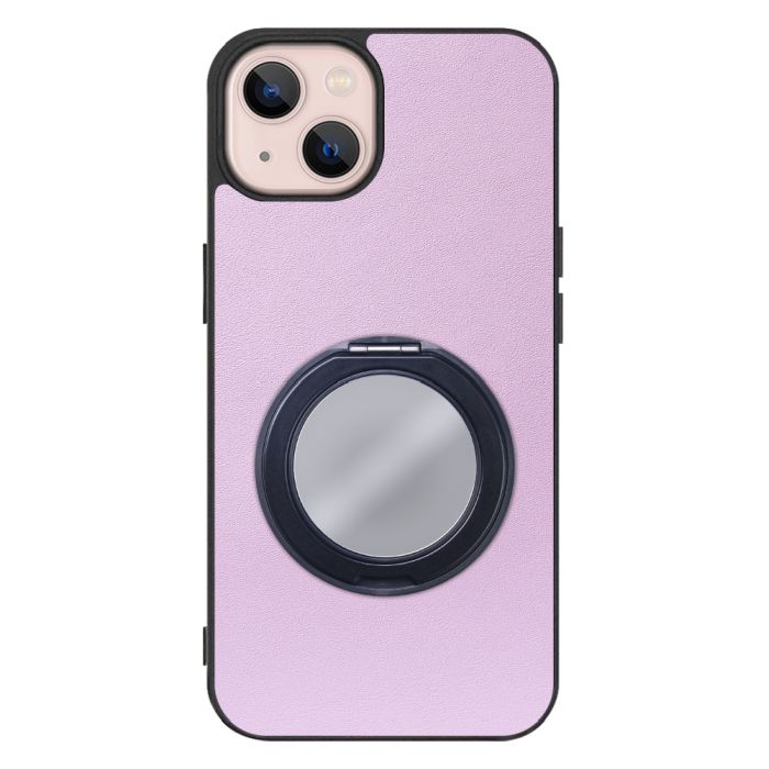 [ LOOF RING-SHELL (ミラー Ver.) ] iPhone 13 iphone13 スマホケース 背面 ケース カバー ミラー付きスマホリング スタンド 本革 レザー 落下防止  [ iPhone 13 ]