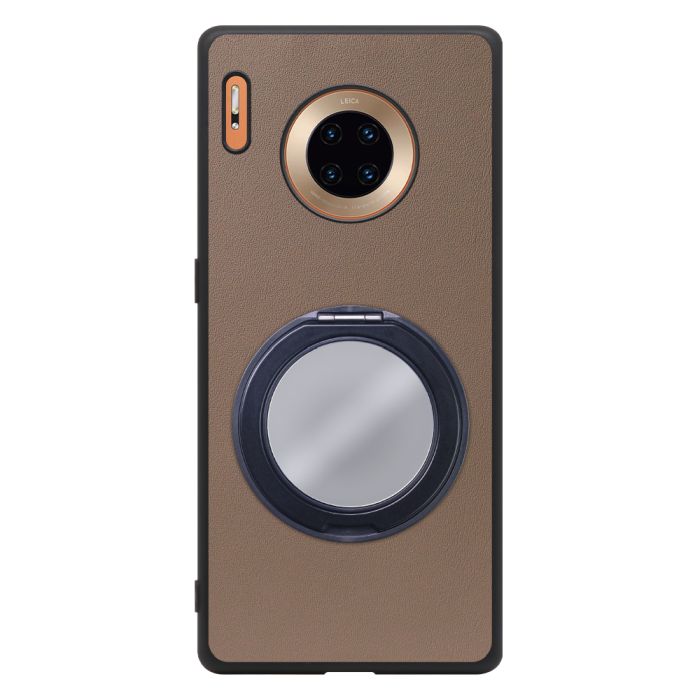 [ LOOF RING-SHELL (ミラー Ver.) ] HUAWEI Mate 30 Pro 5G mate30pro5g mate30 30pro プロ スマホケース 背面 ケース カバー ミラー付きスマホリング スタンド 本革 レザー 落下防止  [ HUAWEI Mate 30 Pro 5G ]