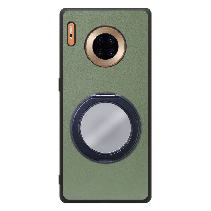 [ LOOF RING-SHELL (ミラー Ver.) ] HUAWEI Mate 30 Pro 5G mate30pro5g mate30 30pro プロ スマホケース 背面 ケース カバー ミラー付きスマホリング スタンド 本革 レザー 落下防止  [ HUAWEI Mate 30 Pro 5G ]