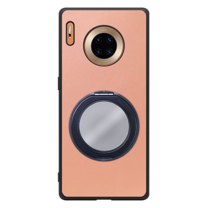 [ LOOF RING-SHELL (ミラー Ver.) ] HUAWEI Mate 30 Pro 5G mate30pro5g mate30 30pro プロ スマホケース 背面 ケース カバー ミラー付きスマホリング スタンド 本革 レザー 落下防止  [ HUAWEI Mate 30 Pro 5G ]