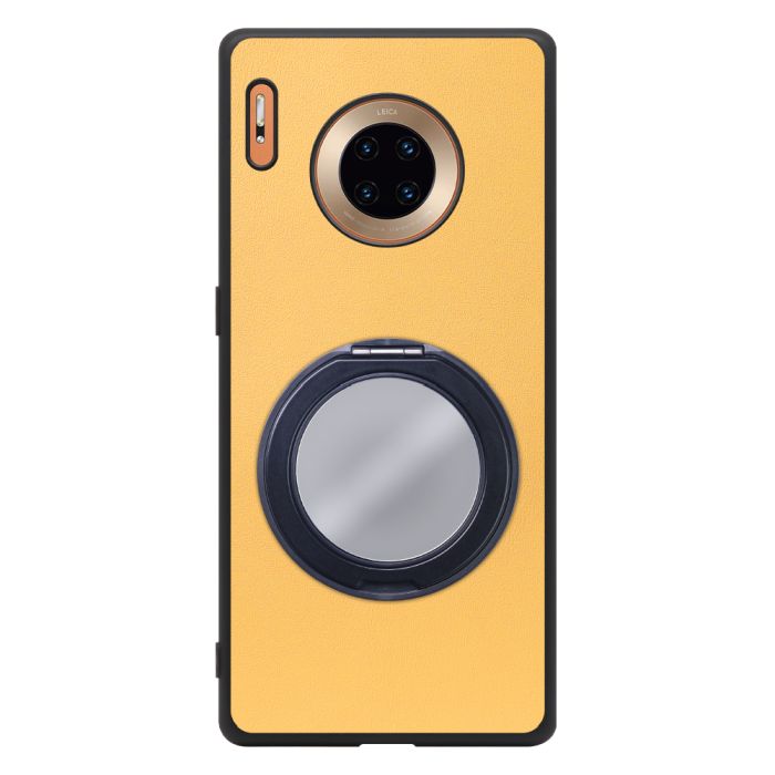 [ LOOF RING-SHELL (ミラー Ver.) ] HUAWEI Mate 30 Pro 5G mate30pro5g mate30 30pro プロ スマホケース 背面 ケース カバー ミラー付きスマホリング スタンド 本革 レザー 落下防止  [ HUAWEI Mate 30 Pro 5G ]