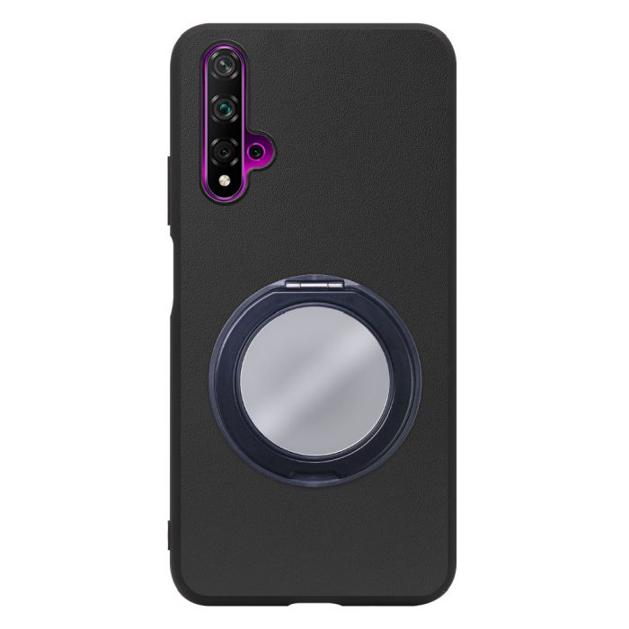 [ LOOF RING-SHELL (ミラー Ver.) ] HUAWEI nova 5T nova5t スマホケース 背面 ケース カバー ミラー付きスマホリング スタンド 本革 レザー 落下防止  [ HUAWEI nova 5T ]