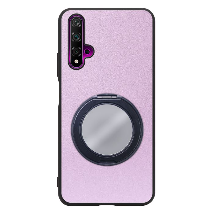 [ LOOF RING-SHELL (ミラー Ver.) ] HUAWEI nova 5T nova5t スマホケース 背面 ケース カバー ミラー付きスマホリング スタンド 本革 レザー 落下防止  [ HUAWEI nova 5T ]