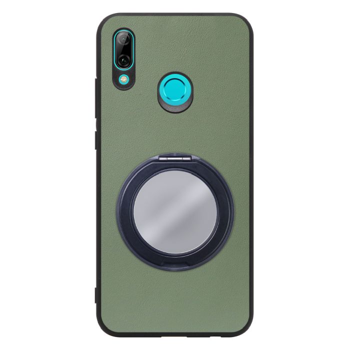 [ LOOF RING-SHELL (ミラー Ver.) ] HUAWEI nova lite 3 POT-LX2J novalite3 novalite 3 スマホケース 背面 ケース カバー ミラー付きスマホリング スタンド 本革 レザー 落下防止  [ HUAWEI nova lite 3 ]