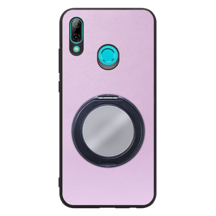 [ LOOF RING-SHELL (ミラー Ver.) ] HUAWEI nova lite 3 POT-LX2J novalite3 novalite 3 スマホケース 背面 ケース カバー ミラー付きスマホリング スタンド 本革 レザー 落下防止  [ HUAWEI nova lite 3 ]
