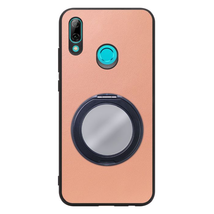 [ LOOF RING-SHELL (ミラー Ver.) ] HUAWEI nova lite 3 POT-LX2J novalite3 novalite 3 スマホケース 背面 ケース カバー ミラー付きスマホリング スタンド 本革 レザー 落下防止  [ HUAWEI nova lite 3 ]