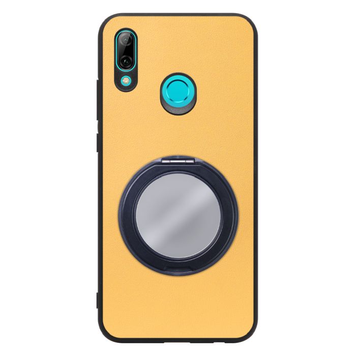 [ LOOF RING-SHELL (ミラー Ver.) ] HUAWEI nova lite 3 POT-LX2J novalite3 novalite 3 スマホケース 背面 ケース カバー ミラー付きスマホリング スタンド 本革 レザー 落下防止  [ HUAWEI nova lite 3 ]