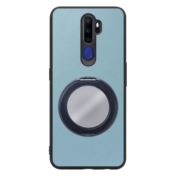 [ LOOF RING-SHELL (ミラー Ver.) ] OPPO A5 2020 a52020 oppoa5 スマホケース 背面 ケース カバー ミラー付きスマホリング スタンド 本革 レザー 落下防止  [ OPPO A5 2020 ]