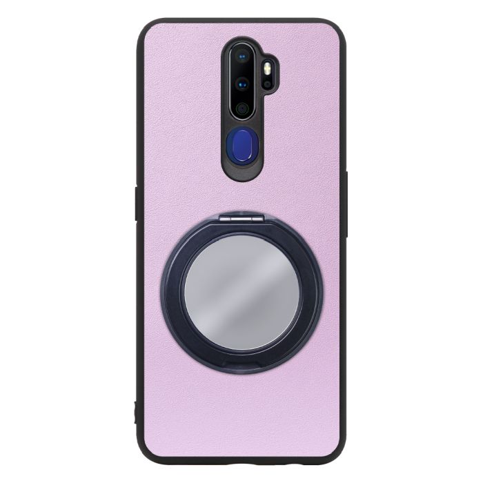 [ LOOF RING-SHELL (ミラー Ver.) ] OPPO A5 2020 a52020 oppoa5 スマホケース 背面 ケース カバー ミラー付きスマホリング スタンド 本革 レザー 落下防止  [ OPPO A5 2020 ]