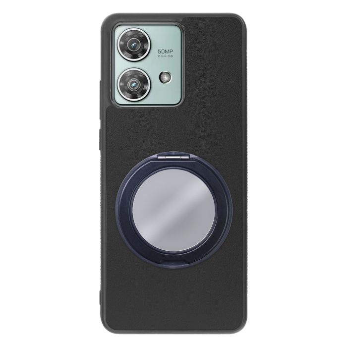 [ LOOF RING-SHELL (ミラー Ver.) ] motorola edge 40 neo motorola edge40neo スマホケース 背面 ケース カバー ミラー付きスマホリング スタンド 本革 レザー 落下防止  [ motorola edge 40 neo ]
