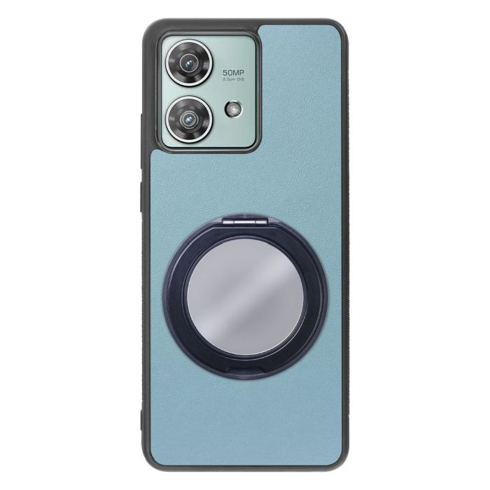 [ LOOF RING-SHELL (ミラー Ver.) ] motorola edge 40 neo motorola edge40neo スマホケース 背面 ケース カバー ミラー付きスマホリング スタンド 本革 レザー 落下防止  [ motorola edge 40 neo ]