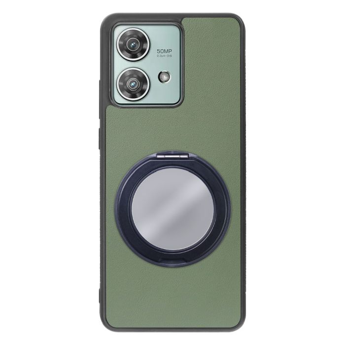 [ LOOF RING-SHELL (ミラー Ver.) ] motorola edge 40 neo motorola edge40neo スマホケース 背面 ケース カバー ミラー付きスマホリング スタンド 本革 レザー 落下防止  [ motorola edge 40 neo ]