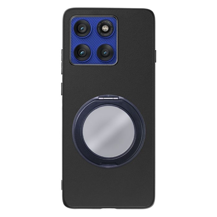 [ LOOF RING-SHELL (ミラー Ver.) ] motorola edge 60 pro / 60s pro  スマホケース 背面 ケース カバー ミラー付きスマホリング スタンド 本革 レザー 落下防止  [ motorola edge 60 pro / 60s pro ]