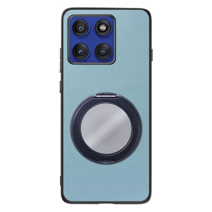 [ LOOF RING-SHELL (ミラー Ver.) ] motorola edge 60 pro / 60s pro  スマホケース 背面 ケース カバー ミラー付きスマホリング スタンド 本革 レザー 落下防止  [ motorola edge 60 pro / 60s pro ]