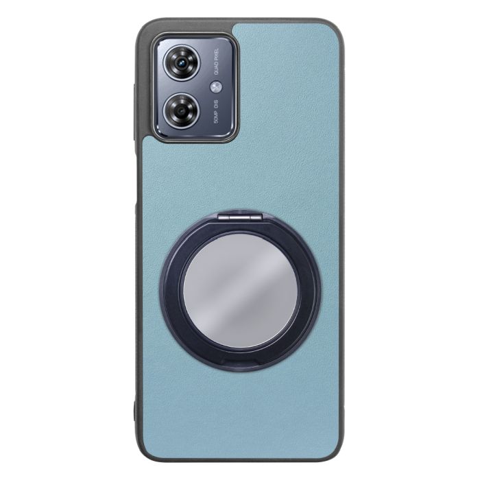[ LOOF RING-SHELL (ミラー Ver.) ] moto g64 5G / g64y 5G  スマホケース 背面 ケース カバー ミラー付きスマホリング スタンド 本革 レザー 落下防止  [ moto g64 5G / g64y 5G ]
