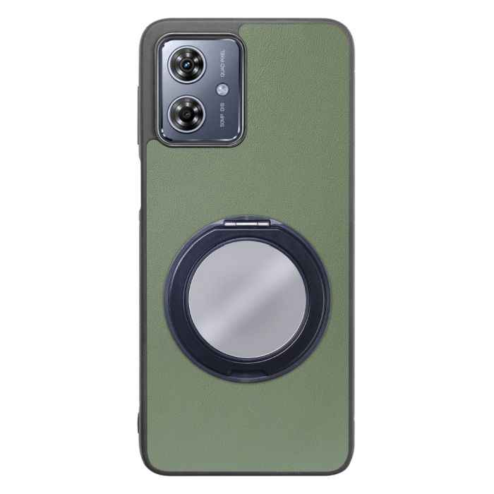 [ LOOF RING-SHELL (ミラー Ver.) ] moto g64 5G / g64y 5G  スマホケース 背面 ケース カバー ミラー付きスマホリング スタンド 本革 レザー 落下防止  [ moto g64 5G / g64y 5G ]
