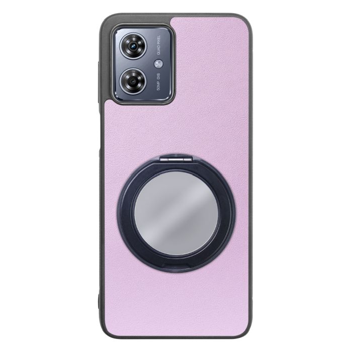 [ LOOF RING-SHELL (ミラー Ver.) ] moto g64 5G / g64y 5G  スマホケース 背面 ケース カバー ミラー付きスマホリング スタンド 本革 レザー 落下防止  [ moto g64 5G / g64y 5G ]