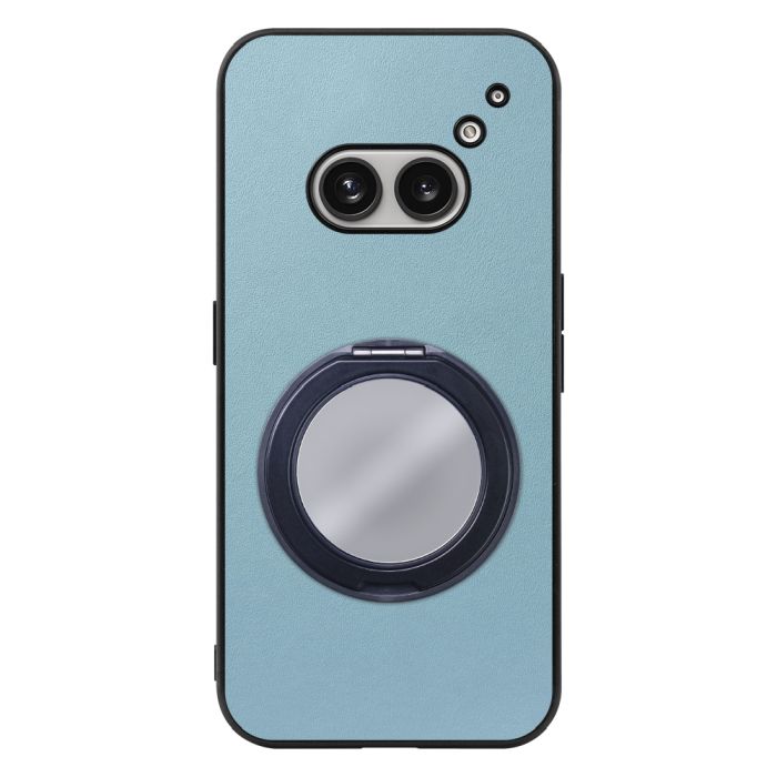 [ LOOF RING-SHELL (ミラー Ver.) ] Nothing Phone (2a)  スマホケース 背面 ケース カバー ミラー付きスマホリング スタンド 本革 レザー 落下防止  [ Nothing Phone (2a) ]