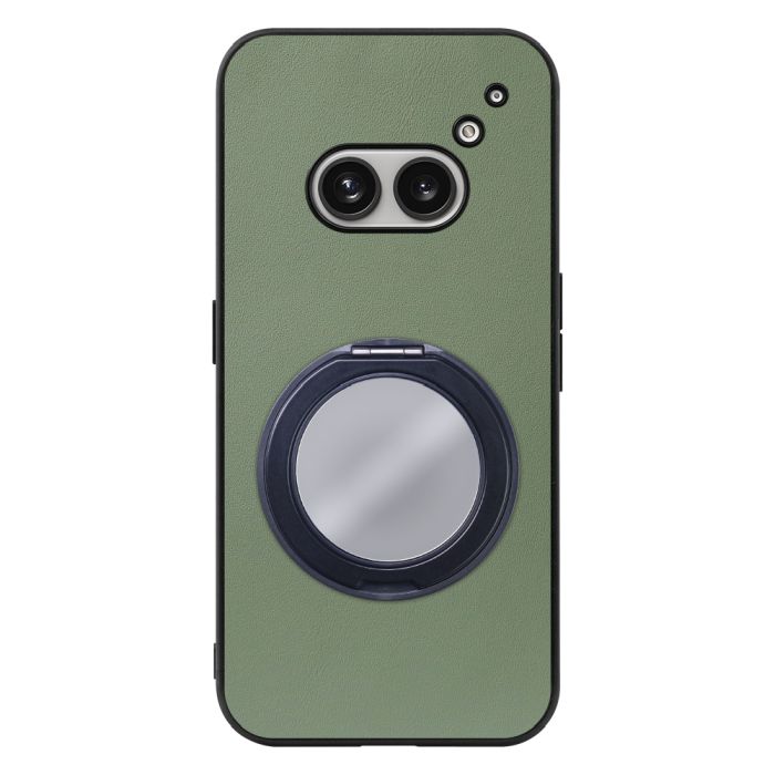 [ LOOF RING-SHELL (ミラー Ver.) ] Nothing Phone (2a)  スマホケース 背面 ケース カバー ミラー付きスマホリング スタンド 本革 レザー 落下防止  [ Nothing Phone (2a) ]