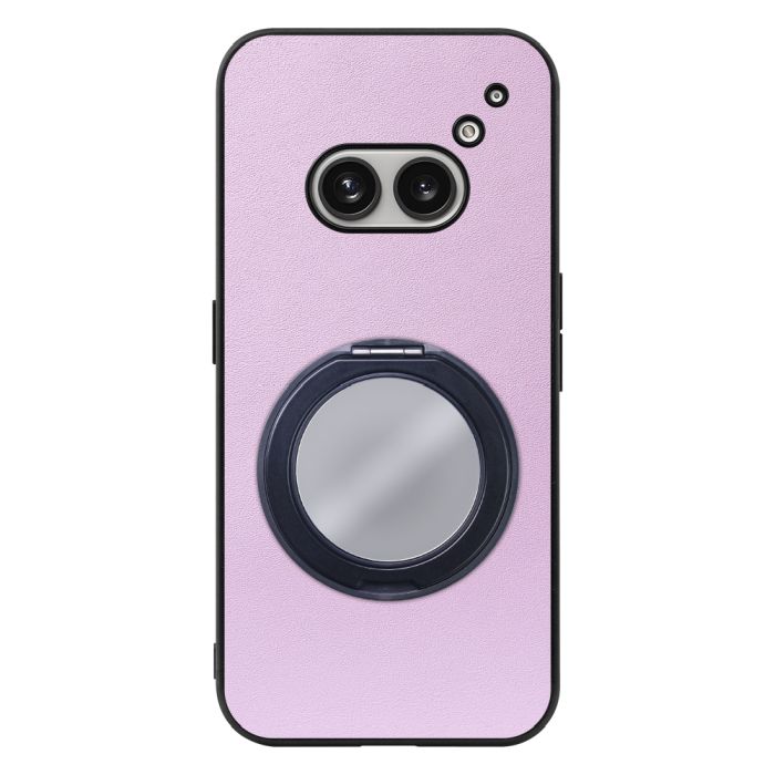 [ LOOF RING-SHELL (ミラー Ver.) ] Nothing Phone (2a)  スマホケース 背面 ケース カバー ミラー付きスマホリング スタンド 本革 レザー 落下防止  [ Nothing Phone (2a) ]