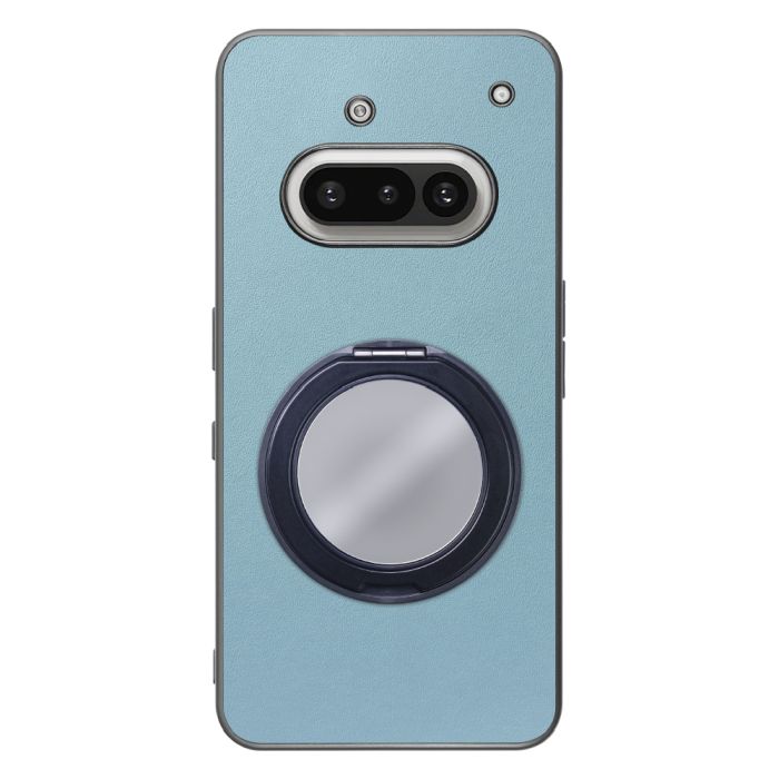 [ LOOF RING-SHELL (ミラー Ver.) ] Nothing Phone (3a) Phone 3a スマホケース 背面 ケース カバー ミラー付きスマホリング スタンド 本革 レザー 落下防止  [ Nothing Phone (3a) ]