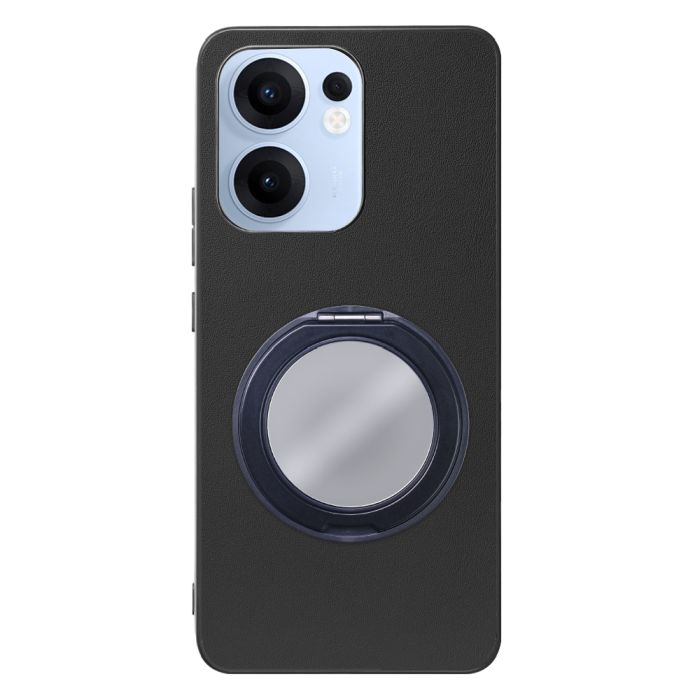 [ LOOF RING-SHELL (ミラー Ver.) ] OPPO Reno13 A  スマホケース 背面 ケース カバー ミラー付きスマホリング スタンド 本革 レザー 落下防止  [ OPPO Reno13 A ]