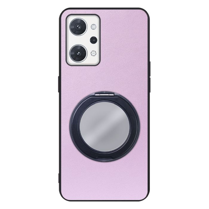 [ LOOF RING-SHELL (ミラー Ver.) ] OPPO Reno7 A / Reno9 A OPG04 / CPH2523 reno7a reno 7a reno9a reno 9a スマホケース 背面 ケース カバー ミラー付きスマホリング スタンド 本革 レザー 落下防止  [ OPPO Reno7 A / Reno9 A ]