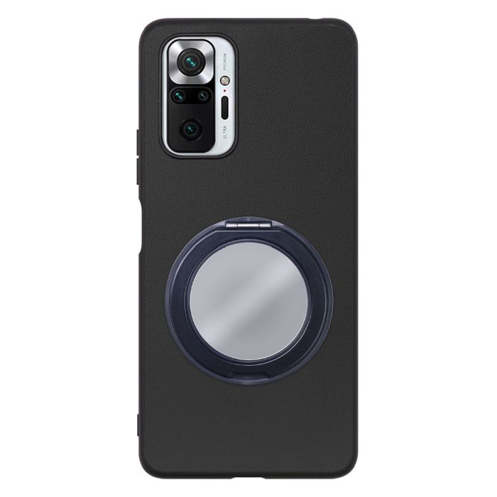 [ LOOF RING-SHELL (ミラー Ver.) ] Xiaomi Redmi Note 10 Pro redminote10pro note10pro redminote 10pro スマホケース 背面 ケース カバー ミラー付きスマホリング スタンド 本革 レザー 落下防止  [ Redmi Note 10 Pro ]