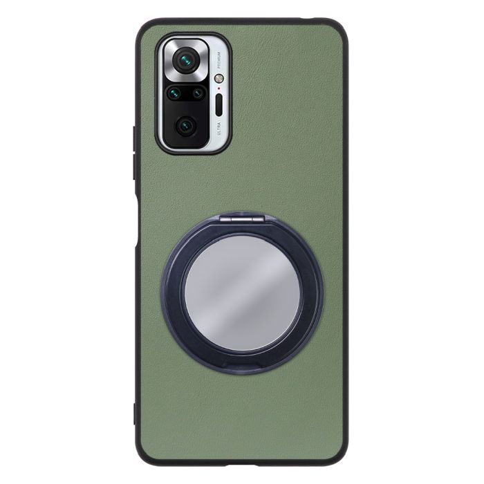 [ LOOF RING-SHELL (ミラー Ver.) ] Xiaomi Redmi Note 10 Pro redminote10pro note10pro redminote 10pro スマホケース 背面 ケース カバー ミラー付きスマホリング スタンド 本革 レザー 落下防止  [ Redmi Note 10 Pro ]