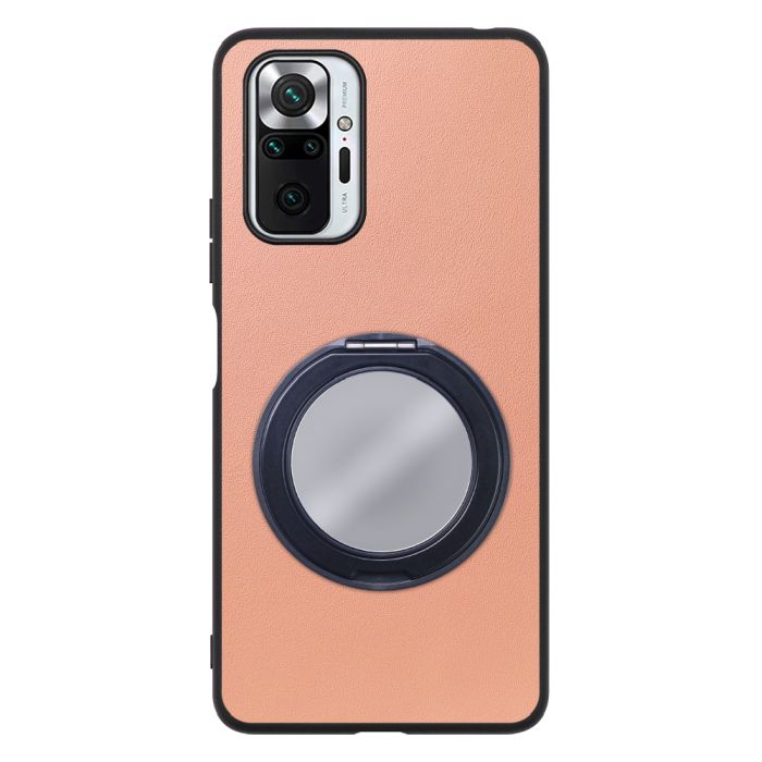 [ LOOF RING-SHELL (ミラー Ver.) ] Xiaomi Redmi Note 10 Pro redminote10pro note10pro redminote 10pro スマホケース 背面 ケース カバー ミラー付きスマホリング スタンド 本革 レザー 落下防止  [ Redmi Note 10 Pro ]