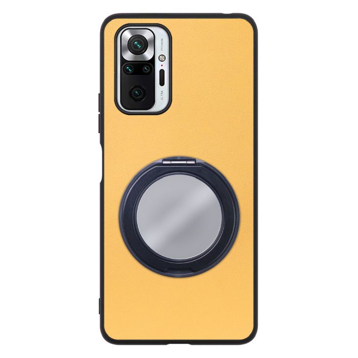 [ LOOF RING-SHELL (ミラー Ver.) ] Xiaomi Redmi Note 10 Pro redminote10pro note10pro redminote 10pro スマホケース 背面 ケース カバー ミラー付きスマホリング スタンド 本革 レザー 落下防止  [ Redmi Note 10 Pro ]