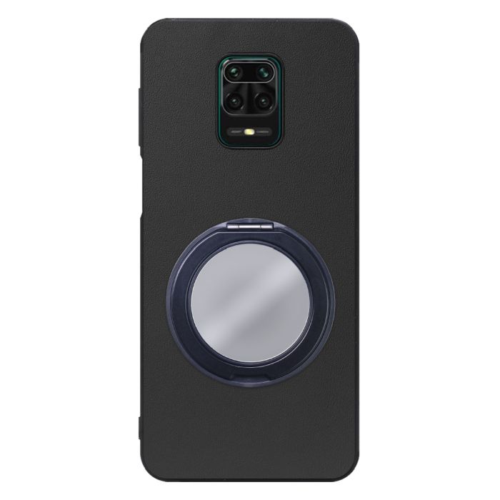 [ LOOF RING-SHELL (ミラー Ver.) ] Xiaomi Redmi Note 9S redminote9s note9S redminote スマホケース 背面 ケース カバー ミラー付きスマホリング スタンド 本革 レザー 落下防止  [ Redmi Note 9S ]