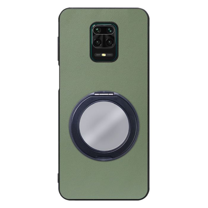 [ LOOF RING-SHELL (ミラー Ver.) ] Xiaomi Redmi Note 9S redminote9s note9S redminote スマホケース 背面 ケース カバー ミラー付きスマホリング スタンド 本革 レザー 落下防止  [ Redmi Note 9S ]