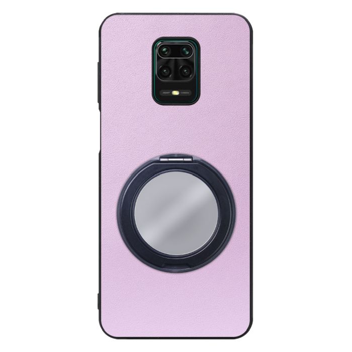 [ LOOF RING-SHELL (ミラー Ver.) ] Xiaomi Redmi Note 9S redminote9s note9S redminote スマホケース 背面 ケース カバー ミラー付きスマホリング スタンド 本革 レザー 落下防止  [ Redmi Note 9S ]