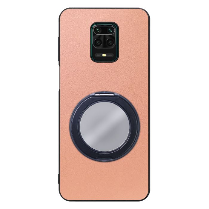 [ LOOF RING-SHELL (ミラー Ver.) ] Xiaomi Redmi Note 9S redminote9s note9S redminote スマホケース 背面 ケース カバー ミラー付きスマホリング スタンド 本革 レザー 落下防止  [ Redmi Note 9S ]