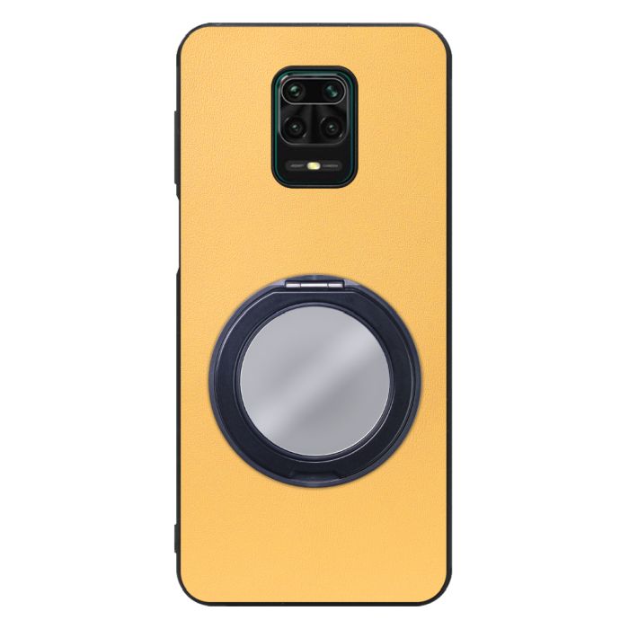 [ LOOF RING-SHELL (ミラー Ver.) ] Xiaomi Redmi Note 9S redminote9s note9S redminote スマホケース 背面 ケース カバー ミラー付きスマホリング スタンド 本革 レザー 落下防止  [ Redmi Note 9S ]